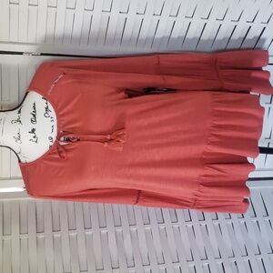 Wrangler Retro clay color long wide sleeves tunic size M